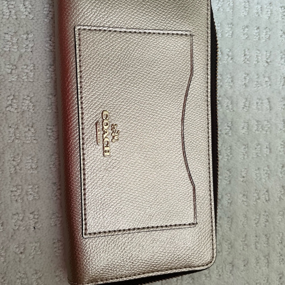 Coach Gold Textured Wallet